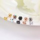 10 Pairs Stainless CZ Stud Earrings For Women Men Tragus Helix Round Heart Cubic Zirconia Flat Back Screw Back 20G Ear Piercing Set 2MM-5MM